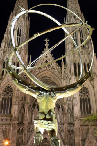 Atlas in the shadow of St. Patrick's Cathedral